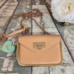 Beige Nude Sarit Shoulder Bag Rose Gold Hardware